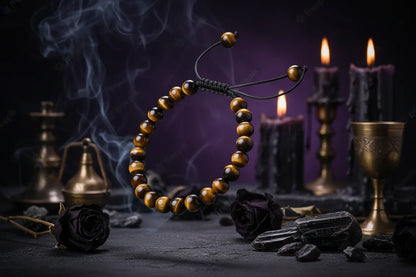 Healing Bracelets - Sorceress Sanctuary Blue agate-Black feldspar-Red agate-Colorful chakra-Rose Quartz
