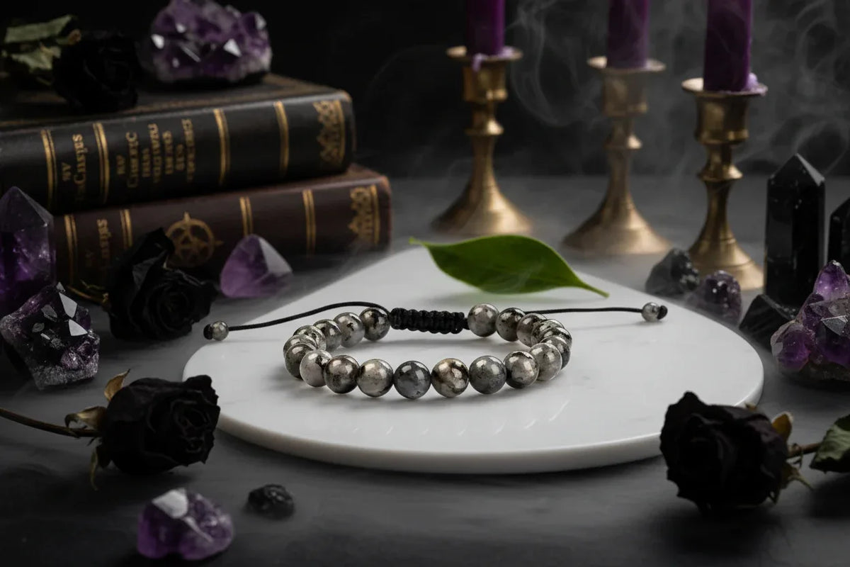 Healing Bracelets - Sorceress Sanctuary Blue agate-Black feldspar-Red agate-Colorful chakra-Rose Quartz