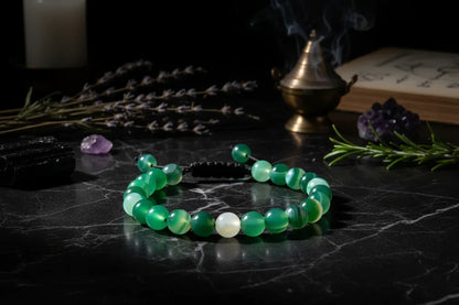 Healing Bracelets - Sorceress Sanctuary Blue agate-Black feldspar-Red agate-Colorful chakra-Rose Quartz