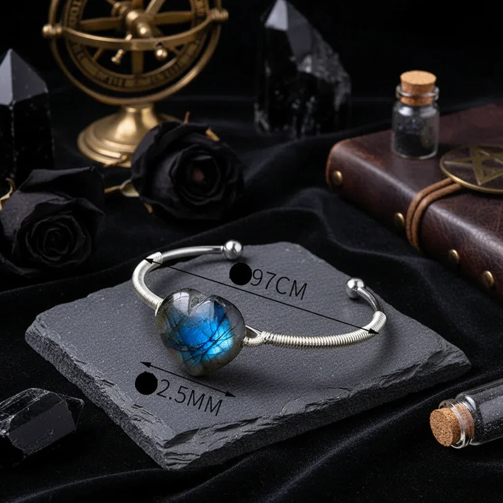 Heart Moonstone Bracelet - Sorceress Sanctuary Gold Bracelet-Silver Bracelet