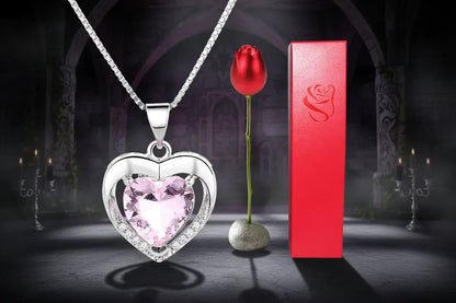 Heart Crystal & Rose Set - Sorceress Sanctuary A-B-Butterfly Heart Blue Gold-D-C