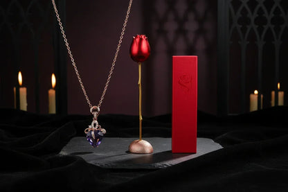 Heart Crystal & Rose Set - Sorceress Sanctuary A-B-Butterfly Heart Blue Gold-D-C