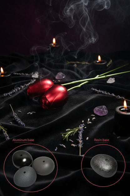 Heart Crystal & Rose Set - Sorceress Sanctuary A-B-Butterfly Heart Blue Gold-D-C