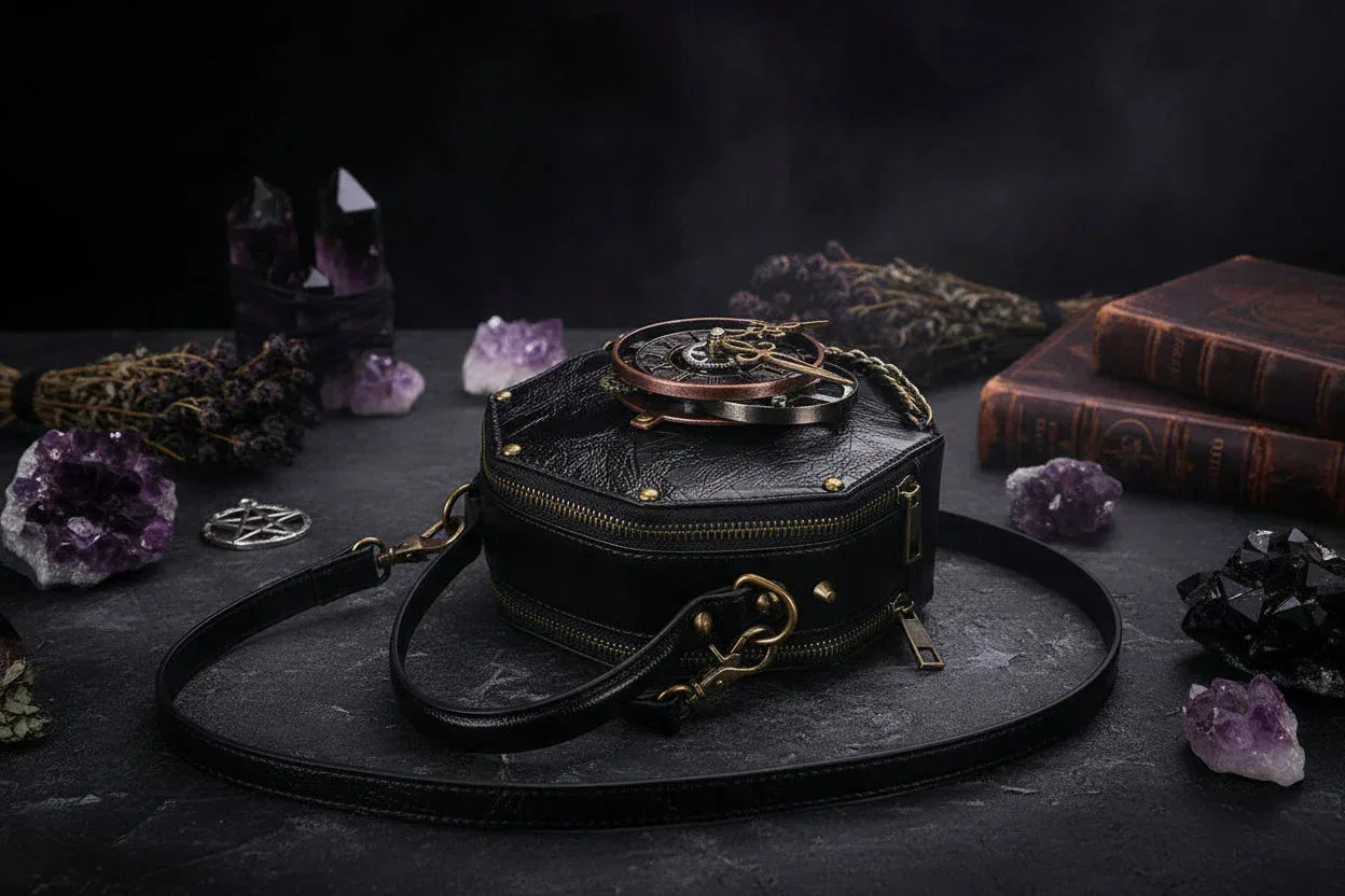 Hexagram Crossbody Bag - Sorceress Sanctuary Black / 18*10*18cm