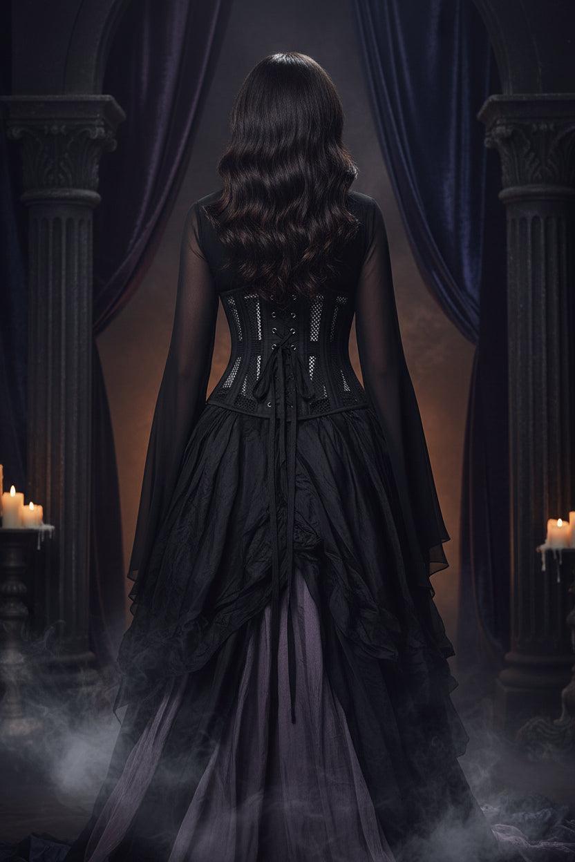 Hollow Hourglass Corset - Sorceress Sanctuary Black / 2XS-Black / XS-Black / S-Black / L-Black / M  