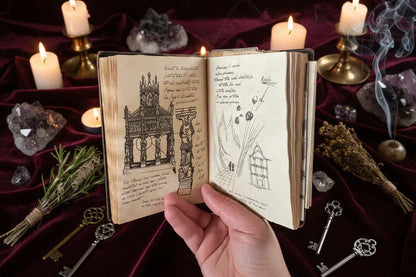 Holy Grail Diary - Sorceress Sanctuary Blank grail diary / 300*200*30(1mm)-Grail diary prop replica / 300*200*30(1mm)