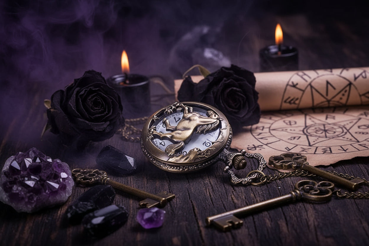 Horse Pocket Watch - Sorceress Sanctuary Bronze