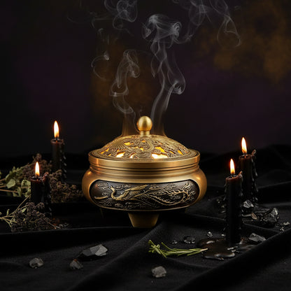 Brass Incense Tool Set for Beginners (5 Pieces) Sorceress Sanctuary