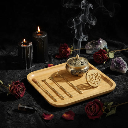 Brass Incense Tool Set for Beginners (5 Pieces) Sorceress Sanctuary