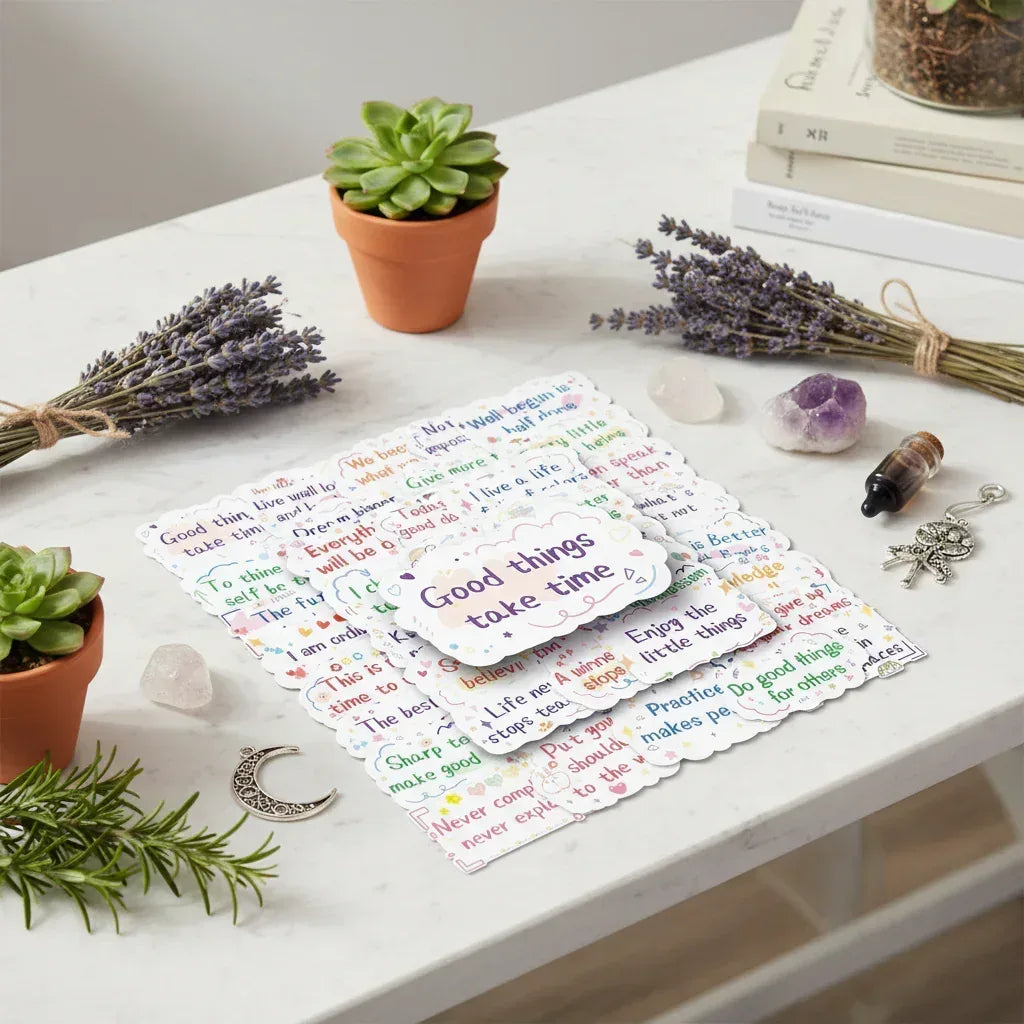 Inspirational Quote Stickers - Sorceress Sanctuary Inspirational English Short Sentences / 50 PCS/Set