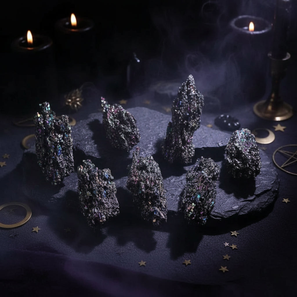 Iridescent Mineral Crystals - Sorceress Sanctuary 2.5to3-3to3.5-3.5to4-4to5-6to8