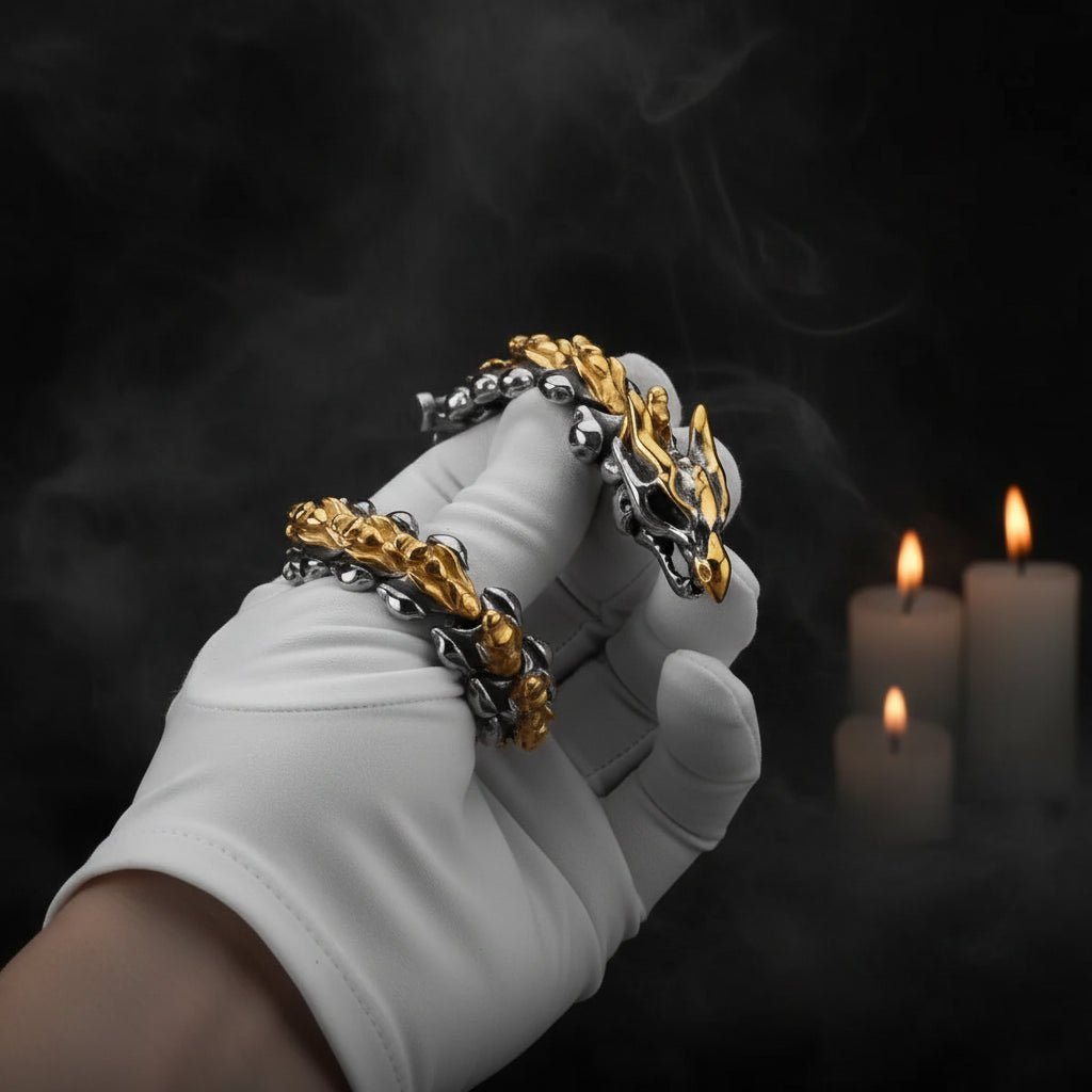 Men's Vintage Stainless Steel Viking Punk Bracelet Sorceress Sanctuary