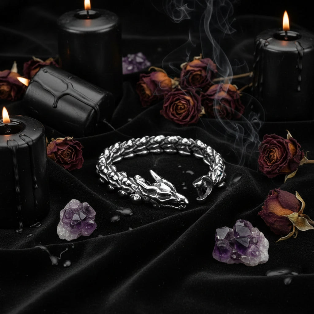 Men's Vintage Stainless Steel Viking Punk Bracelet Sorceress Sanctuary