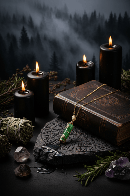 Jade Amulet Necklace Sorceress Sanctuary