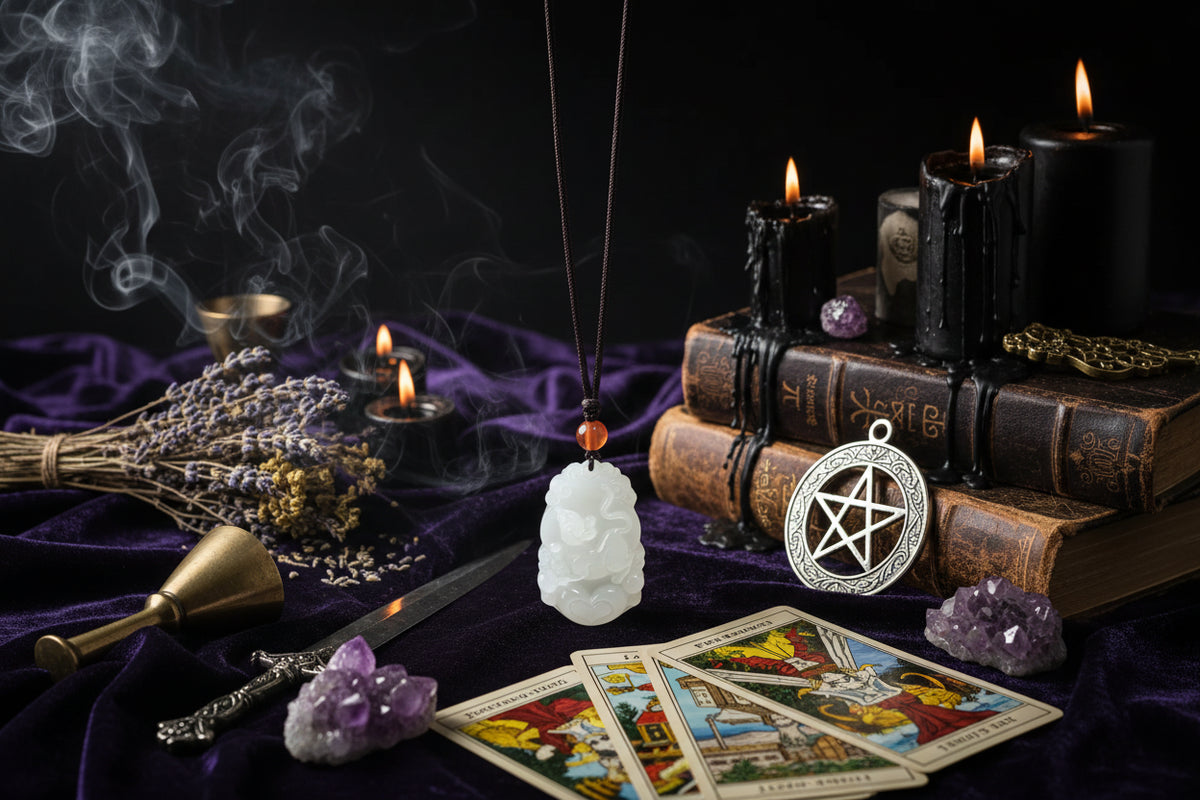 Jade Zodiac Pendant - Sorceress Sanctuary Zodiac Tiger-Zodiac Rat-Zodiac Bull-Zodiac Horse-Zodiac Dragon