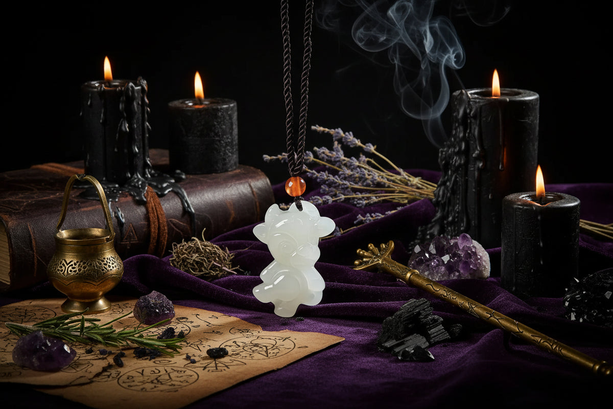 Jade Zodiac Pendant - Sorceress Sanctuary Zodiac Tiger-Zodiac Rat-Zodiac Bull-Zodiac Horse-Zodiac Dragon