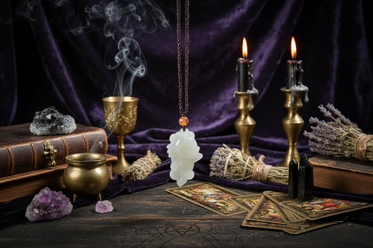 Jade Zodiac Pendant - Sorceress Sanctuary Zodiac Tiger-Zodiac Rat-Zodiac Bull-Zodiac Horse-Zodiac Dragon