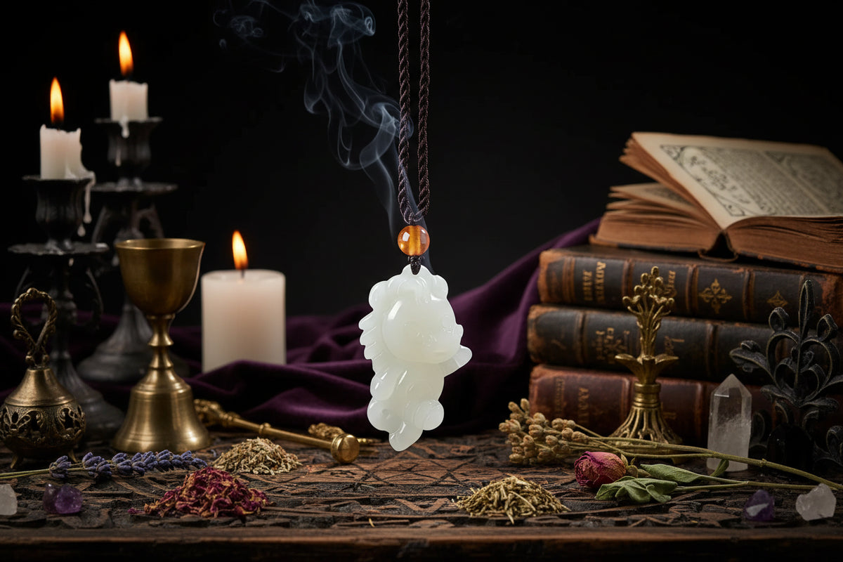 Jade Zodiac Pendant - Sorceress Sanctuary Zodiac Tiger-Zodiac Rat-Zodiac Bull-Zodiac Horse-Zodiac Dragon