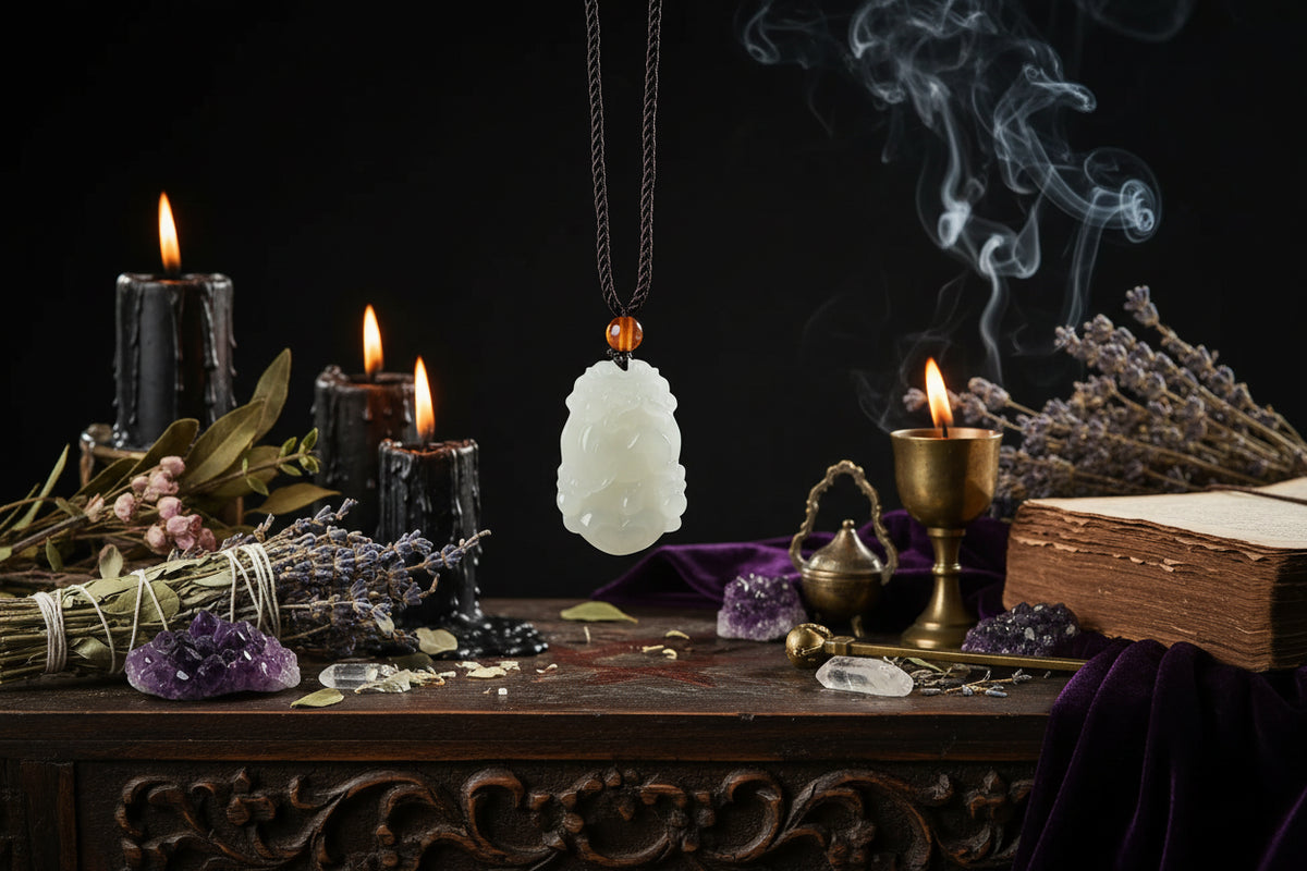 Jade Zodiac Pendant - Sorceress Sanctuary Zodiac Tiger-Zodiac Rat-Zodiac Bull-Zodiac Horse-Zodiac Dragon