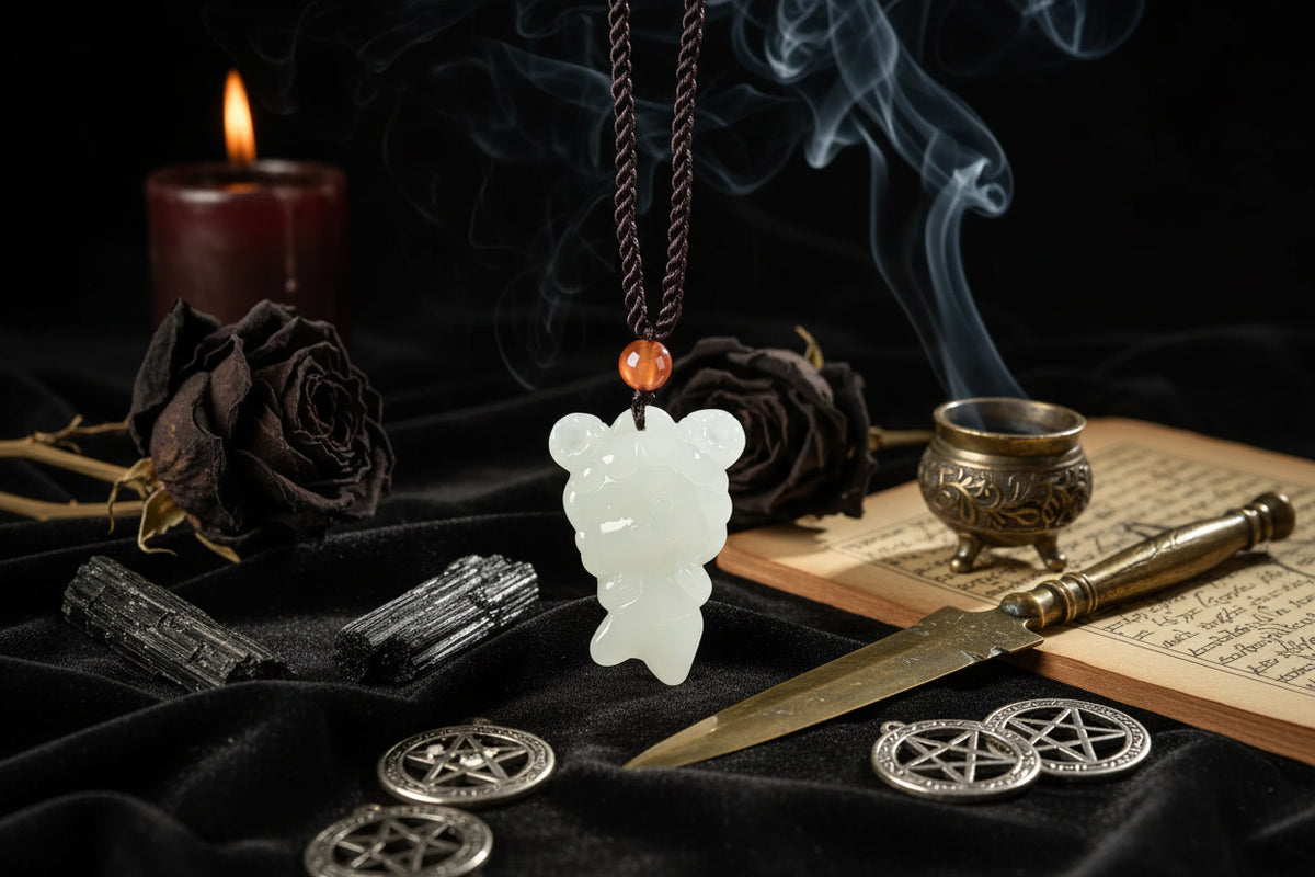 Jade Zodiac Pendant - Sorceress Sanctuary Zodiac Tiger-Zodiac Rat-Zodiac Bull-Zodiac Horse-Zodiac Dragon