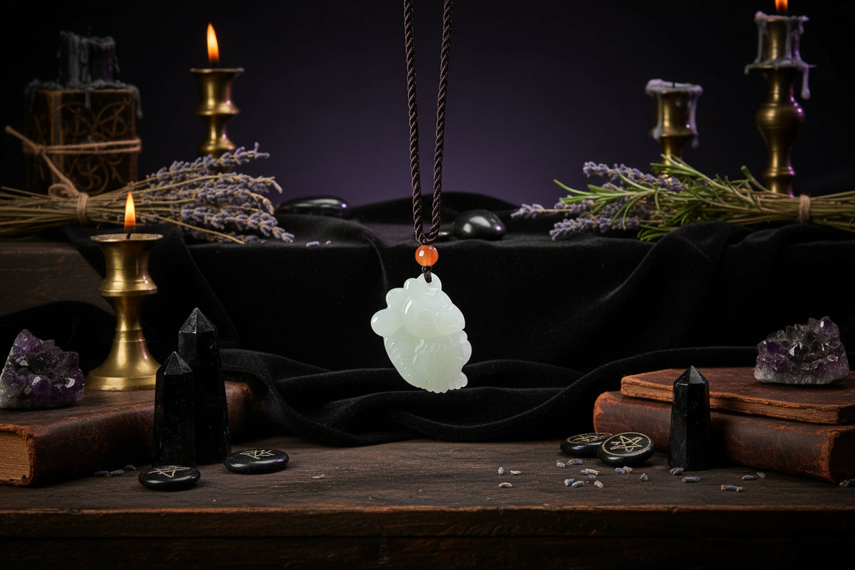Jade Zodiac Pendant - Sorceress Sanctuary Zodiac Tiger-Zodiac Rat-Zodiac Bull-Zodiac Horse-Zodiac Dragon
