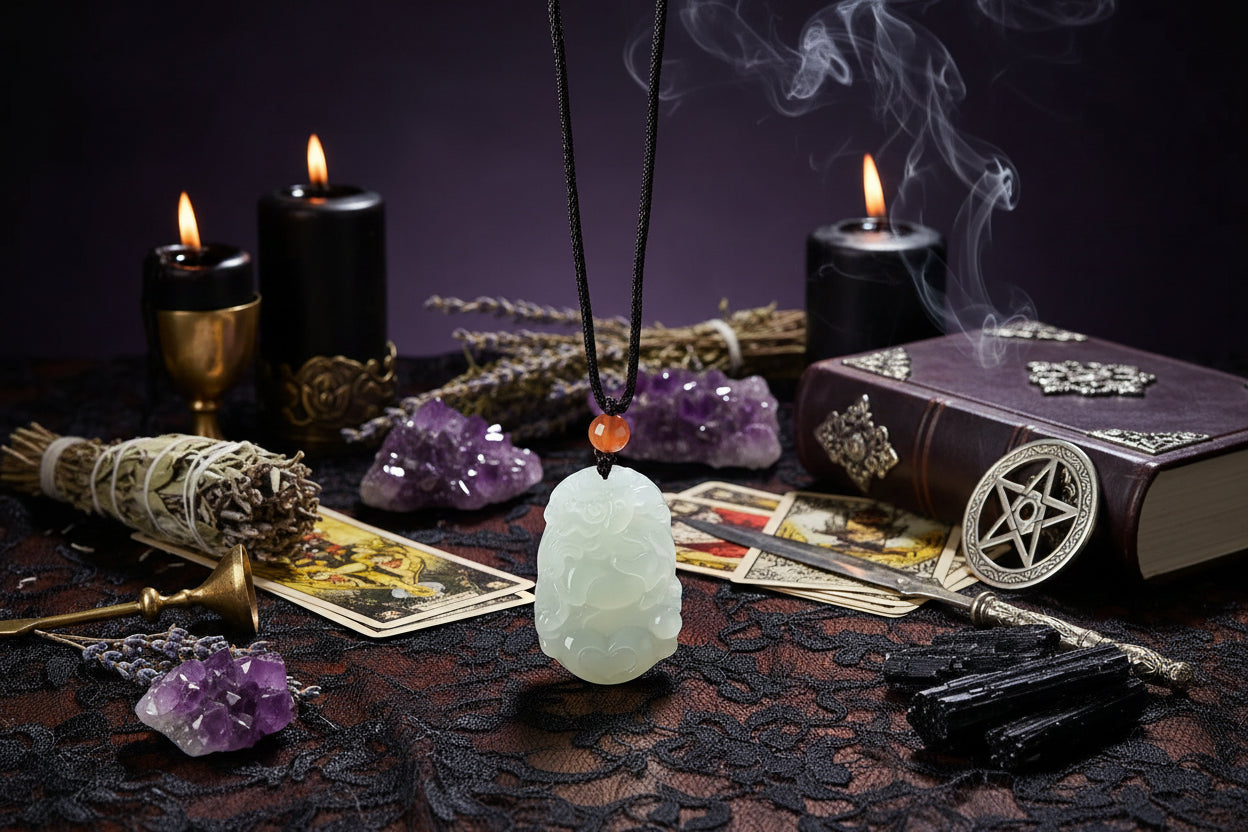 Jade Zodiac Pendant - Sorceress Sanctuary Zodiac Tiger-Zodiac Rat-Zodiac Bull-Zodiac Horse-Zodiac Dragon
