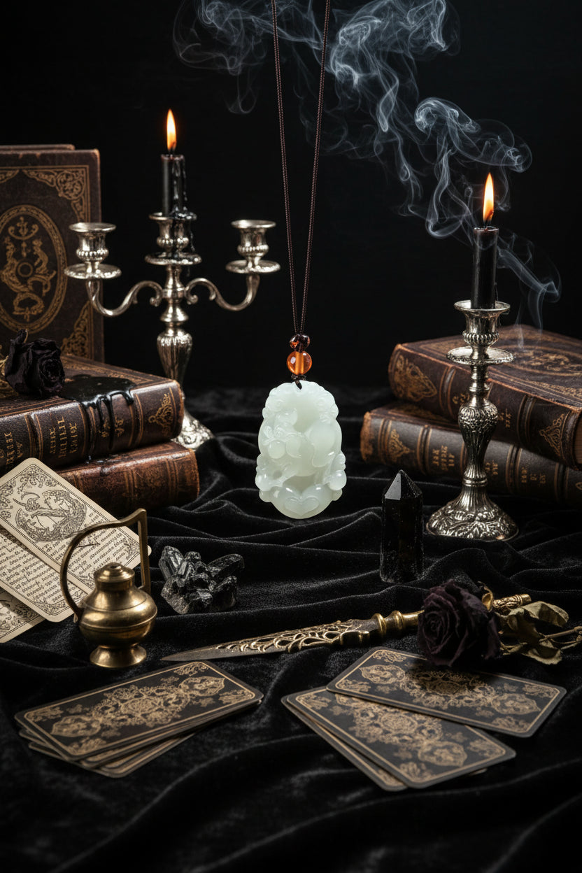Jade Zodiac Pendant - Sorceress Sanctuary Zodiac Tiger-Zodiac Rat-Zodiac Bull-Zodiac Horse-Zodiac Dragon