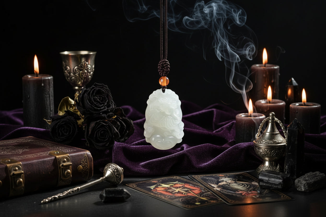 Jade Zodiac Pendant - Sorceress Sanctuary Zodiac Tiger-Zodiac Rat-Zodiac Bull-Zodiac Horse-Zodiac Dragon