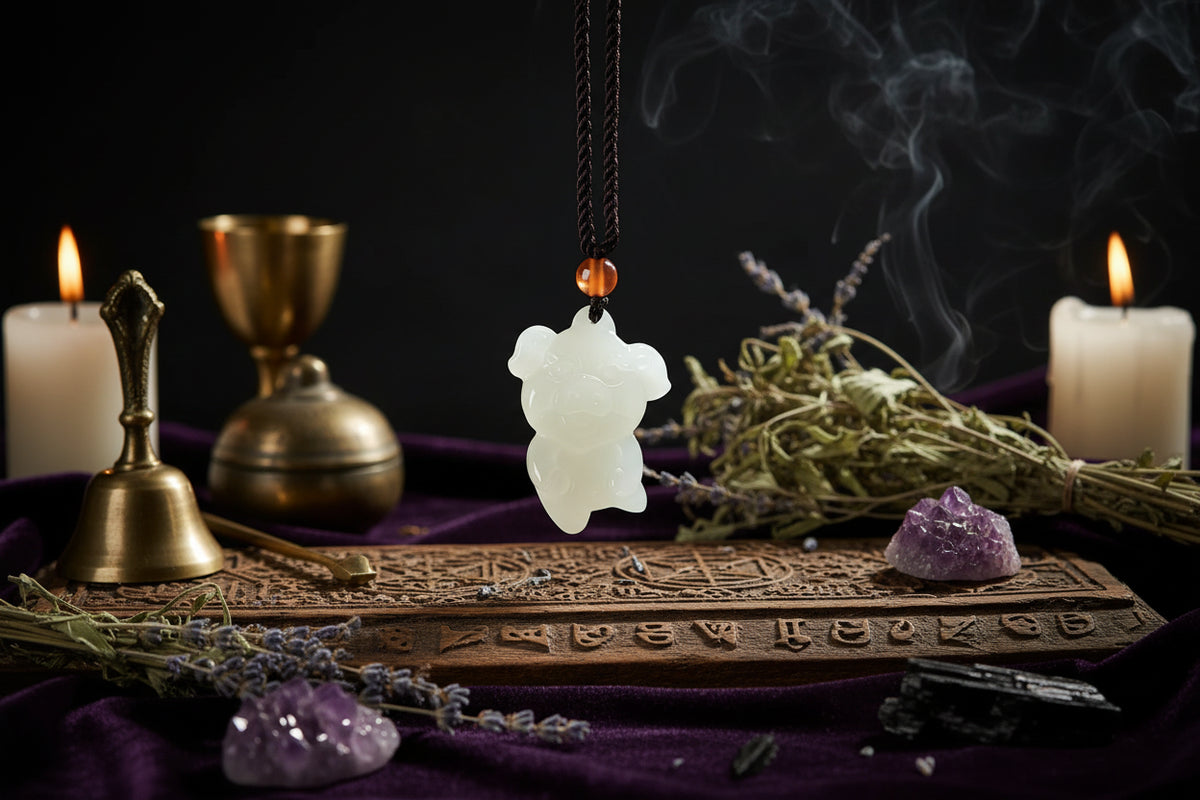 Jade Zodiac Pendant - Sorceress Sanctuary Zodiac Tiger-Zodiac Rat-Zodiac Bull-Zodiac Horse-Zodiac Dragon