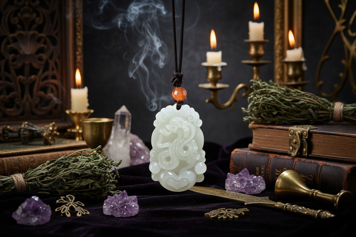 Jade Zodiac Pendant - Sorceress Sanctuary Zodiac Tiger-Zodiac Rat-Zodiac Bull-Zodiac Horse-Zodiac Dragon
