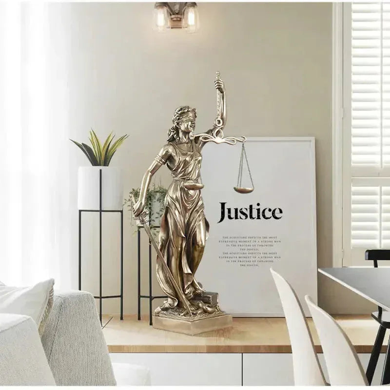 Justice Goddess Sculpture - Sorceress Sanctuary Gold