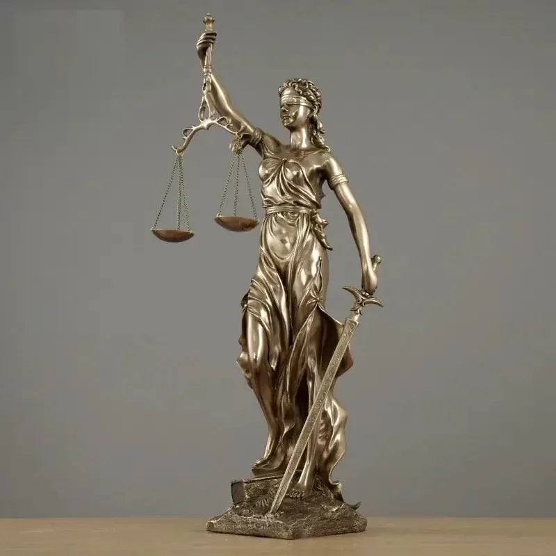 Justice Goddess Sculpture - Sorceress Sanctuary Gold