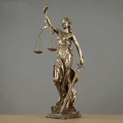 Justice Goddess Sculpture - Sorceress Sanctuary Gold