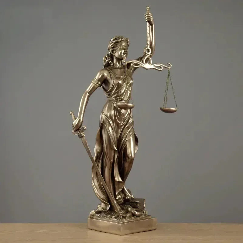 Justice Goddess Sculpture - Sorceress Sanctuary Gold