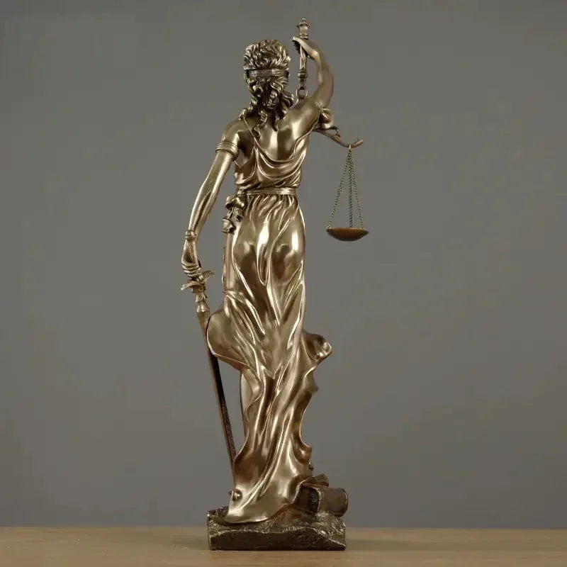 Justice Goddess Sculpture - Sorceress Sanctuary Gold
