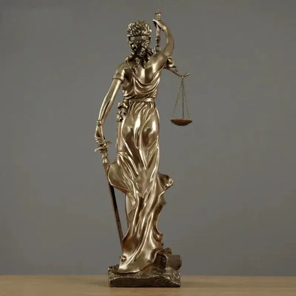 Justice Goddess Sculpture - Sorceress Sanctuary Gold