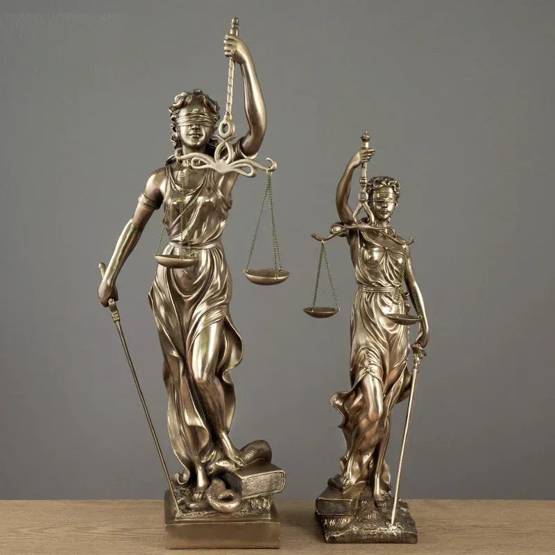 Justice Goddess Sculpture - Sorceress Sanctuary Gold