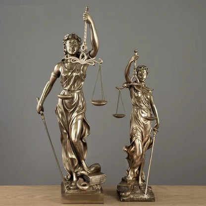 Justice Goddess Sculpture - Sorceress Sanctuary Gold