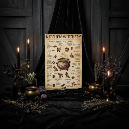 Kitchen Witchery Poster - Sorceress Sanctuary 12"Lx8"W-17"Lx12"W-24"Lx17"W