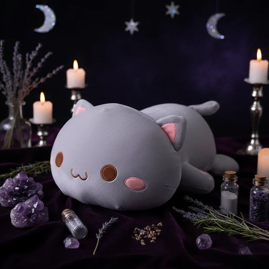 Kitty Plushie - Sorceress Sanctuary Gray / 30cm-Gray / 50cm-Gray / 65cm-White / 30cm-White / 50cm