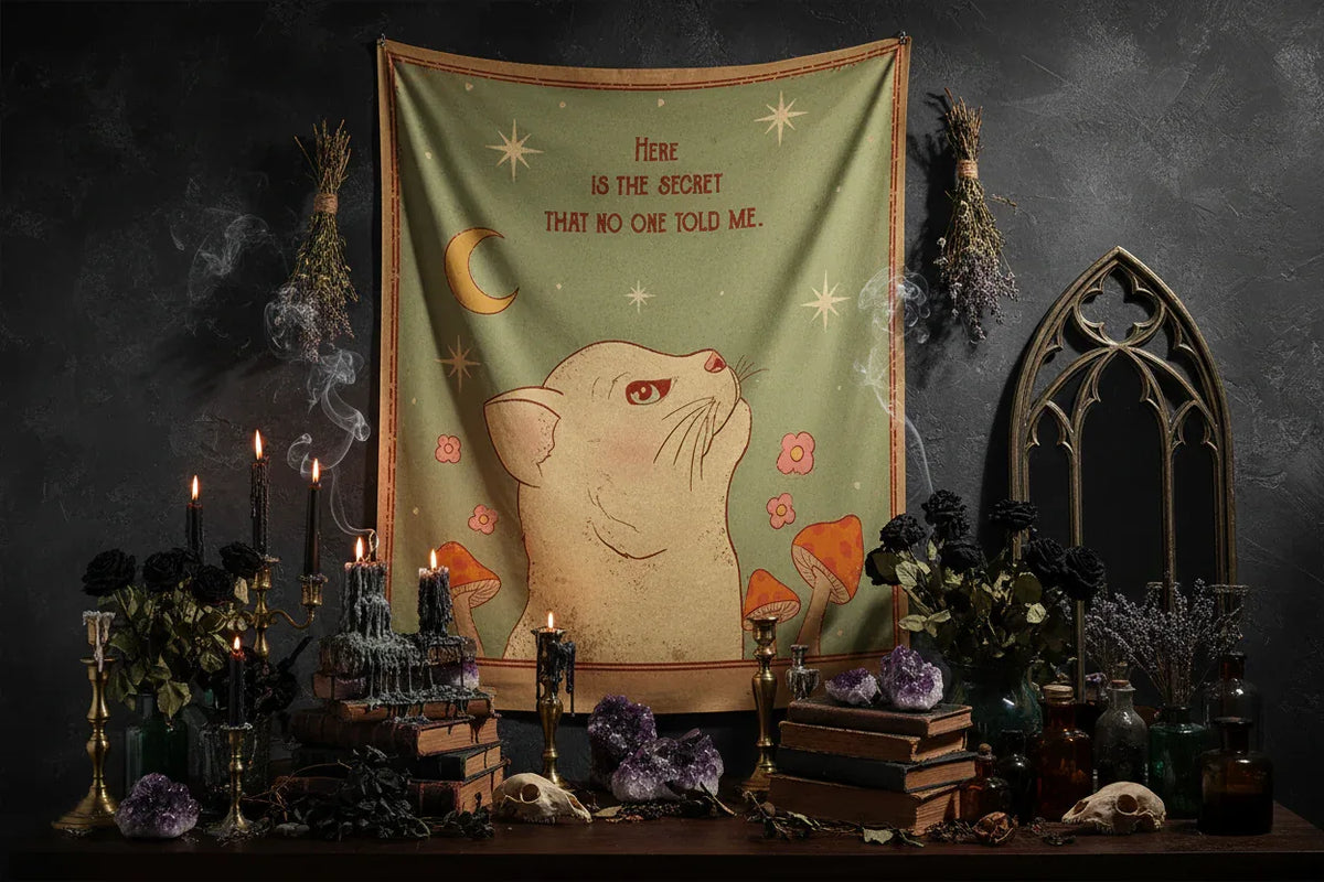 Kitty Tarot Tapestries - Sorceress Sanctuary 1 / 75*95-1 / 100*150-1 / 130*150