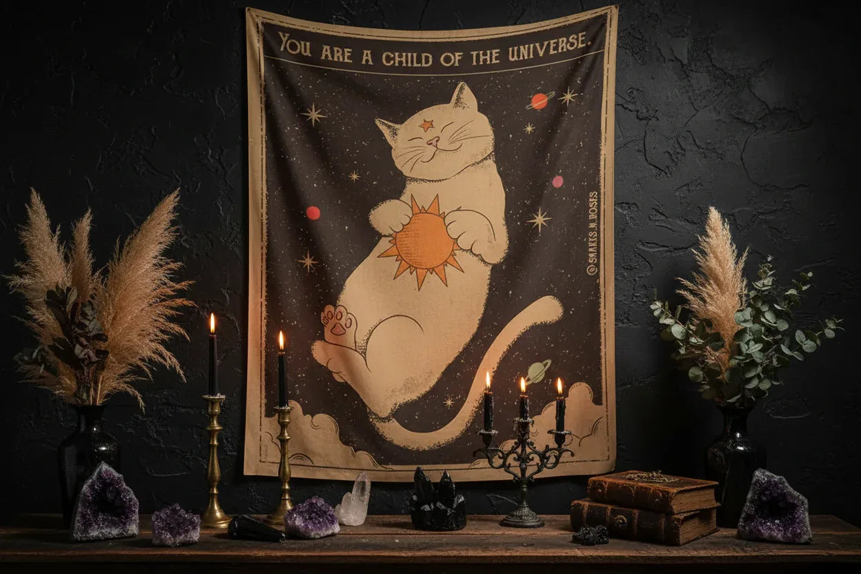 Kitty Tarot Tapestries - Sorceress Sanctuary 1 / 75*95-1 / 100*150-1 / 130*150
