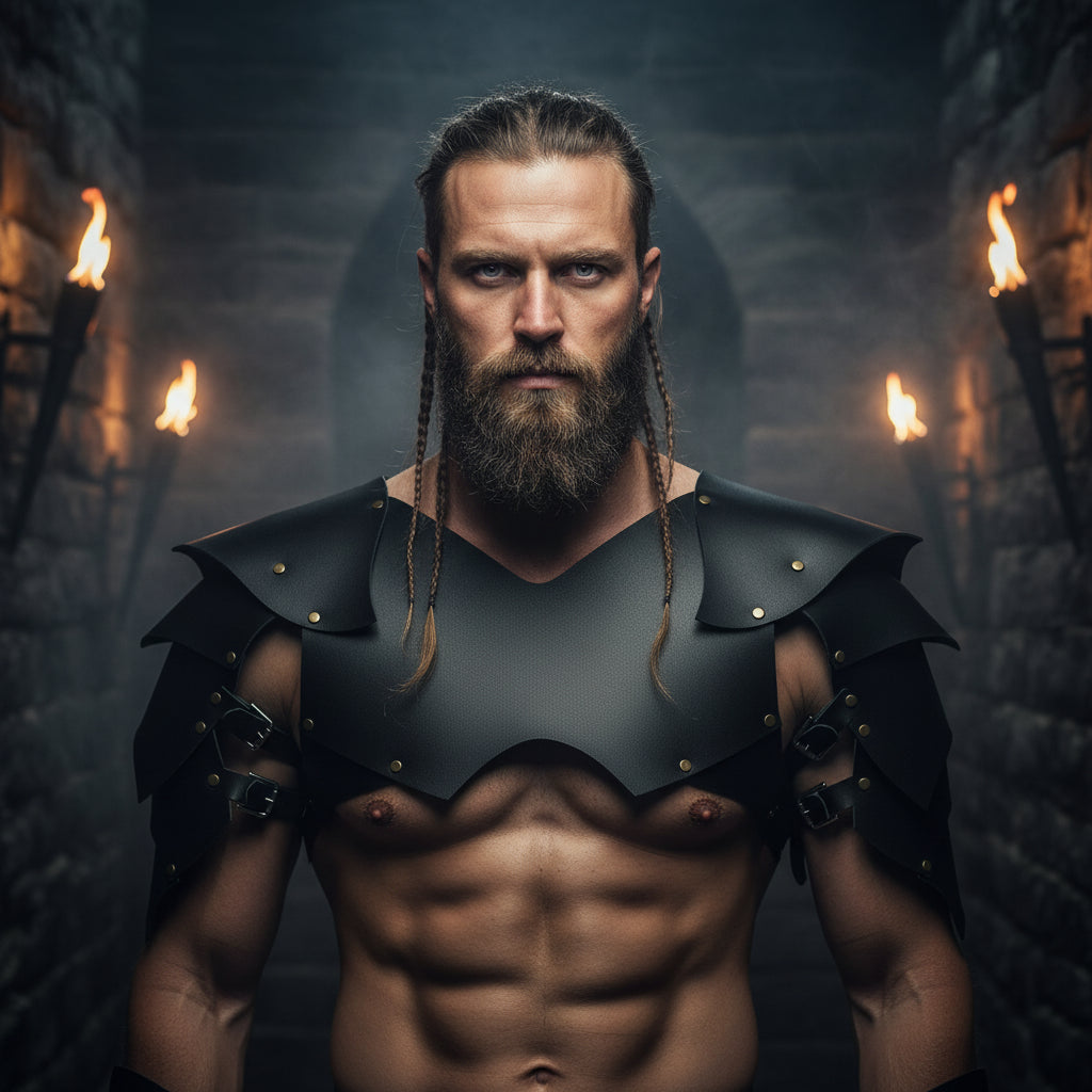 Knight Leather Armor Set - Sorceress Sanctuary brown-black