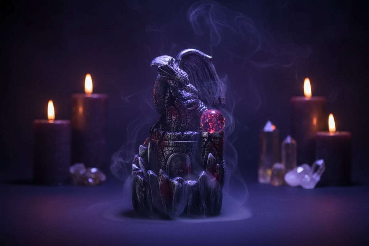 LED Dragon Incense Burner - Sorceress Sanctuary Pterosaur