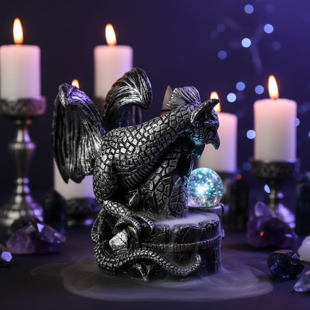 LED Dragon Incense Burner - Sorceress Sanctuary Pterosaur