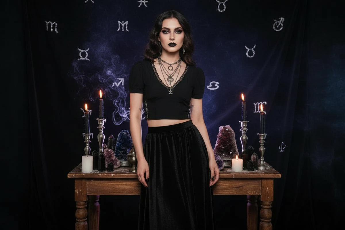 Gothic Backless Top - Sorceress Sanctuary Black / S-Black / M-Black / L-Black / XL