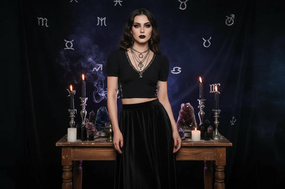 Gothic Backless Top - Sorceress Sanctuary Black / S-Black / M-Black / L-Black / XL