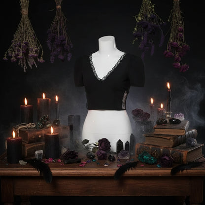 Gothic Backless Top - Sorceress Sanctuary Black / S-Black / M-Black / L-Black / XL