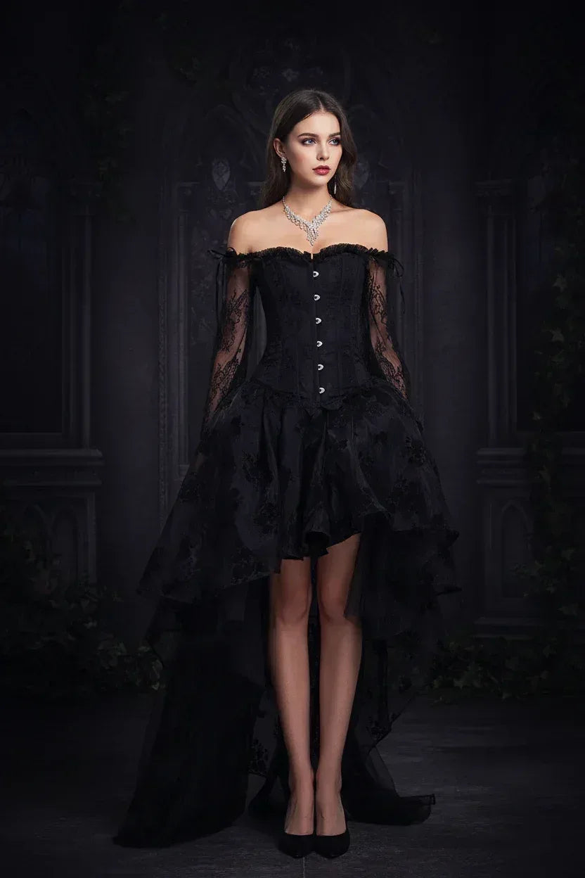 Lace Corset Dress - Sorceress Sanctuary Black / L-Red / L-Red / M-Red / XL-Red / 2XL