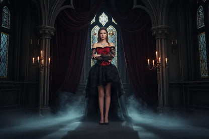 Lace Corset Dress - Sorceress Sanctuary Black / L-Red / L-Red / M-Red / XL-Red / 2XL